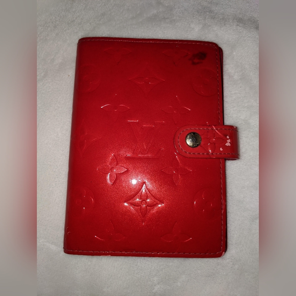 Louis Vuitton 5 3/4 by 4 inch red agenda